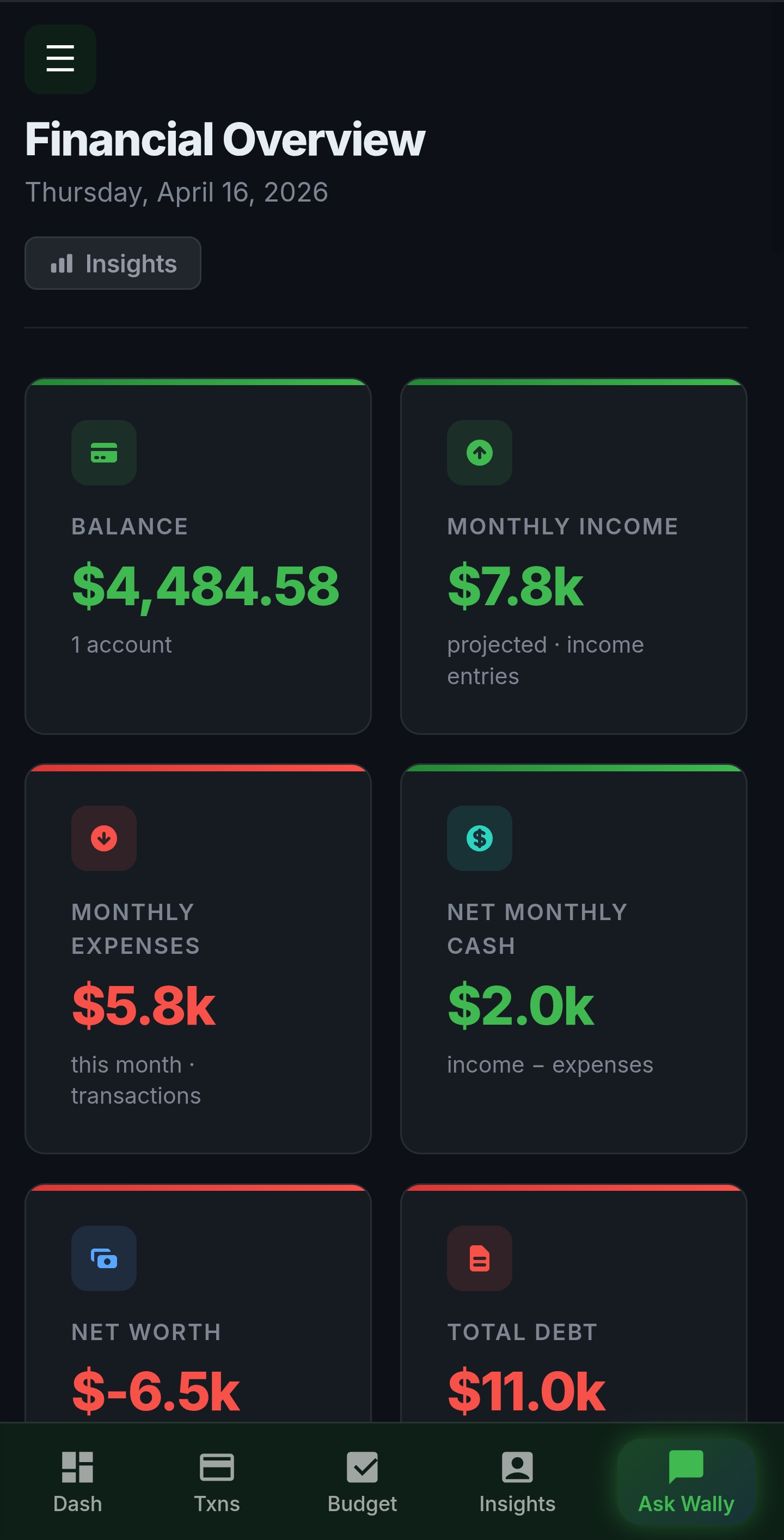 Walify personal finance AI app on iPhone — AI budgeting and bank sync on mobile